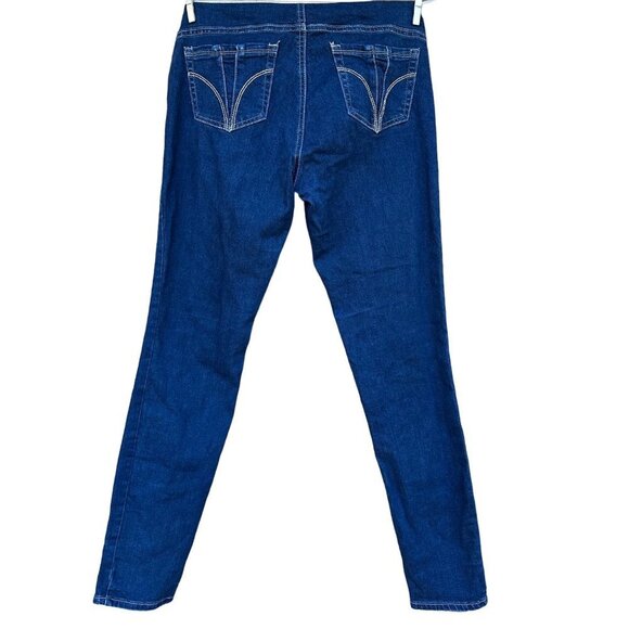 Indigo Dark Blue Maternity Skinny Stretch Size LM - Picture 10 of 15